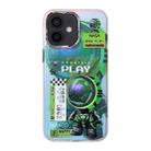 For iPhone 11 Fluorescent Laser Astronaut Phone Case(Green) - 1