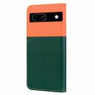 For Google Pixel 7a Cute Pet Series Color Block Buckle Leather Phone Case(Dark Green) - 3