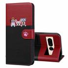 For Google Pixel 7 Pro Cute Pet Series Color Block Buckle Leather Phone Case(Black) - 1