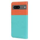 For Google Pixel 7 Cute Pet Series Color Block Buckle Leather Phone Case(Sky Blue) - 3