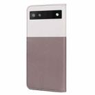 For Google Pixel 6a Cute Pet Series Color Block Buckle Leather Phone Case(Pale Mauve) - 3