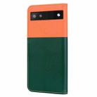 For Google Pixel 6a Cute Pet Series Color Block Buckle Leather Phone Case(Dark Green) - 3