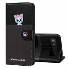 For Google Pixel 6a Cute Pet Series Color Block Buckle Leather Phone Case(Dark Grey) - 1