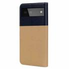 For Google Pixel 6 Cute Pet Series Color Block Buckle Leather Phone Case(Khaki) - 3