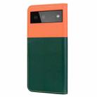 For Google Pixel 6 Cute Pet Series Color Block Buckle Leather Phone Case(Dark Green) - 3