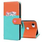 For Google Pixel 3a Cute Pet Series Color Block Buckle Leather Phone Case(Sky Blue) - 1