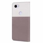 For Google Pixel 3a Cute Pet Series Color Block Buckle Leather Phone Case(Pale Mauve) - 3