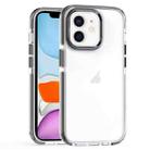 For iPhone 11 Two-color TPU Transparent PC Phone Case(Black) - 1