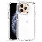 For iPhone 11 Pro Max Two-color TPU Transparent PC Phone Case(White) - 1