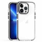 For iPhone 13 Pro Two-color TPU Transparent PC Phone Case(Black) - 1