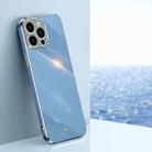 For iPhone 15 Pro Max XINLI Straight Edge 6D Electroplate TPU Phone Case(Celestial Blue) - 1