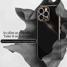 For iPhone 16 Pro Max XINLI Straight Edge 6D Electroplate TPU Phone Case(Black) - 3