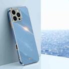 For iPhone 16 Pro Max XINLI Straight Edge 6D Electroplate TPU Phone Case(Celestial Blue) - 1