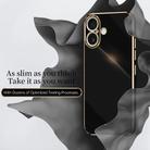 For iPhone 16 Plus XINLI Straight Edge 6D Electroplate TPU Phone Case(Black) - 3