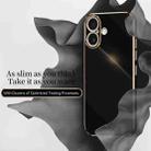 For iPhone 16 XINLI Straight Edge 6D Electroplate TPU Phone Case(Black) - 3