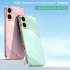 For iPhone 16 XINLI Straight Edge 6D Electroplate TPU Phone Case(White) - 2