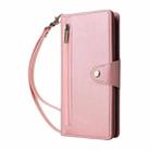 For Google Pixel 9 Pro Rivet Buckle 9 Cards Three Fold Leather Phone Case(Rose Gold) - 2