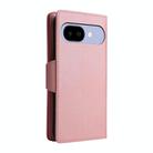 For Google Pixel 9a Rivet Buckle 9 Cards Three Fold Leather Phone Case(Rose Gold) - 3