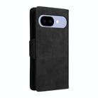 For Google Pixel 9a Rivet Buckle 9 Cards Three Fold Leather Phone Case(Black) - 3