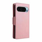For Google Pixel 10 / 10 Pro Rivet Buckle 9 Cards Three Fold Leather Phone Case(Rose Gold) - 3