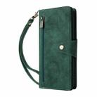 For Google Pixel 10 / 10 Pro Rivet Buckle 9 Cards Three Fold Leather Phone Case(Green) - 2