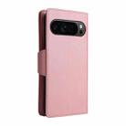 For Google Pixel 10 Pro XL / 9 Pro XL Rivet Buckle 9 Cards Three Fold Leather Phone Case(Rose Gold) - 3