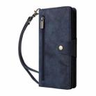 For Google Pixel 10 Pro XL / 9 Pro XL Rivet Buckle 9 Cards Three Fold Leather Phone Case(Blue) - 2