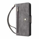 For Google Pixel 10 Pro XL / 9 Pro XL Rivet Buckle 9 Cards Three Fold Leather Phone Case(Grey) - 2