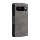 For Google Pixel 10 Pro XL / 9 Pro XL Rivet Buckle 9 Cards Three Fold Leather Phone Case(Grey) - 3