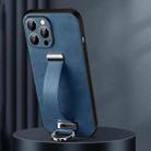 For iPhone 16 Pro Max SULADA Tide Cool Series PC + Leather Texture Skin Feel Phone Case(Blue) - 1