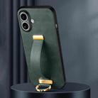 For iPhone 16 Plus SULADA Tide Cool Series PC + Leather Texture Skin Feel Phone Case(Green) - 1