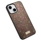 For iPhone 15 Plus SULADA Glittery PC + TPU + Handmade Leather Phone Case(Colorful) - 1