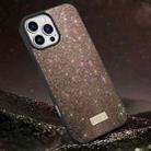 For iPhone 16 Pro Max SULADA Glittery PC Hybrid TPU Handmade Leather Phone Case(Colorful) - 1