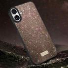 For iPhone 16 Plus SULADA Glittery PC Hybrid TPU Handmade Leather Phone Case(Colorful) - 1