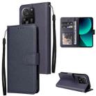 For Xiaomi 13T / 13T Pro 3-Card Slots Multifunctional Leather Phone Case(Dark Blue) - 1