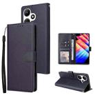For Infinix Hot 30i 3 Card Slots Multifunctional Leather Phone Case(Dark Blue) - 1