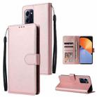 For Infinix Note 30 3 Card Slots Multifunctional Leather Phone Case(Rose Gold) - 1