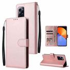 For Infinix Note 30i 3 Card Slots Multifunctional Leather Phone Case(Rose Gold) - 1
