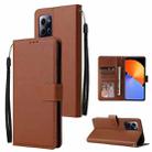 For Infinix Note 30i 3 Card Slots Multifunctional Leather Phone Case(Brown) - 1