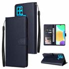 For Infinix Smart 6 3 Card Slots Multifunctional Leather Phone Case(Dark Blue) - 1