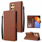 For Infinix Note 30 Pro 3 Card Slots Multifunctional Leather Phone Case(Brown) - 1