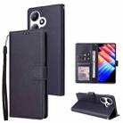 For Infinix Hot 30 Play 3 Card Slots Multifunctional Leather Phone Case(Dark Blue) - 1