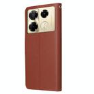 For Infinix Note 40 Pro 5G / 4G / 40 Pro+ 5G 3 Card Slots Multifunctional Leather Phone Case(Brown) - 3