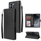 For Infinix Hot 50 4G 3-Card Slots Multifunctional Leather Phone Case(Black) - 1