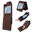 For Samsung Galaxy Z Flip5 5G Crossbody Multi-card Slot Wallet Zipper Leather Phone Case(Coffee) - 1