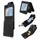 For Samsung Galaxy Z Flip5 5G Crossbody Multi-card Slot Wallet Zipper Leather Phone Case(Black) - 1