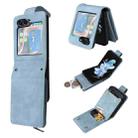 For Samsung Galaxy Z Flip5 5G Crossbody Multi-card Slot Wallet Zipper Leather Phone Case(Light Blue) - 1