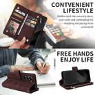 For Samsung Galaxy Z Fold6 5G Crossbody Multi-card Slot Wallet Zipper Leather Phone Case(Coffee) - 2