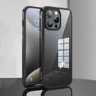 For iPhone 15 Pro Max SULADA Metal Frame + Nano Glass + TPU Phone Case(Black) - 1