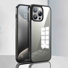 For iPhone 15 Pro Max SULADA Metal Frame + Nano Glass + TPU Phone Case(Grey) - 1